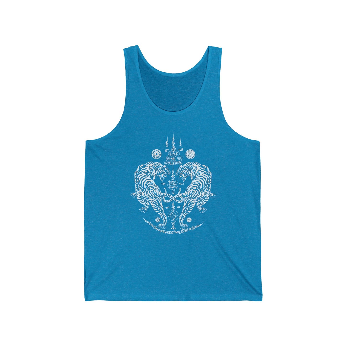 Sak Yant Twin Tigers Jersey Tank - Mistermuaythai