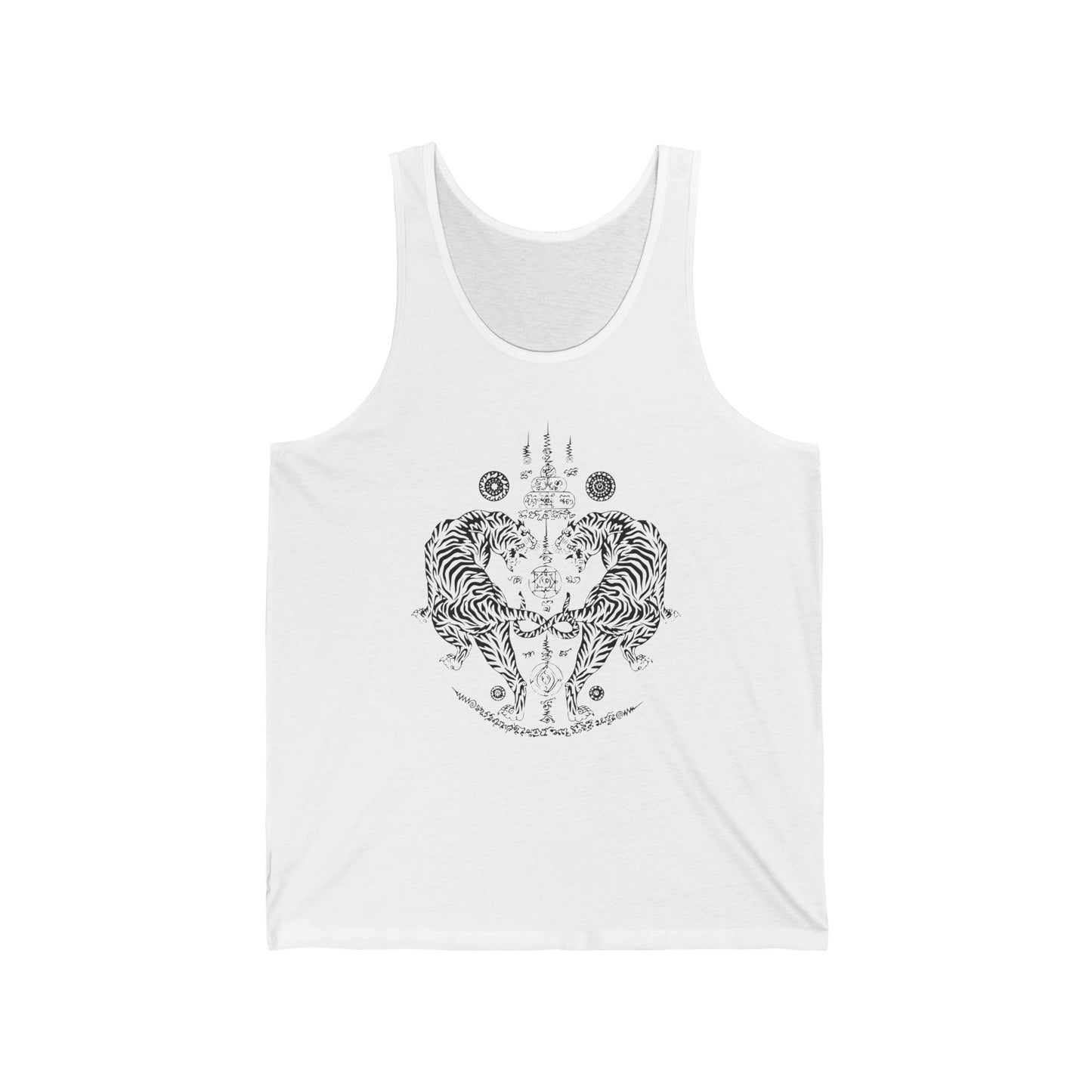 Sak Yant Twin Tigers Jersey Tank - Mistermuaythai