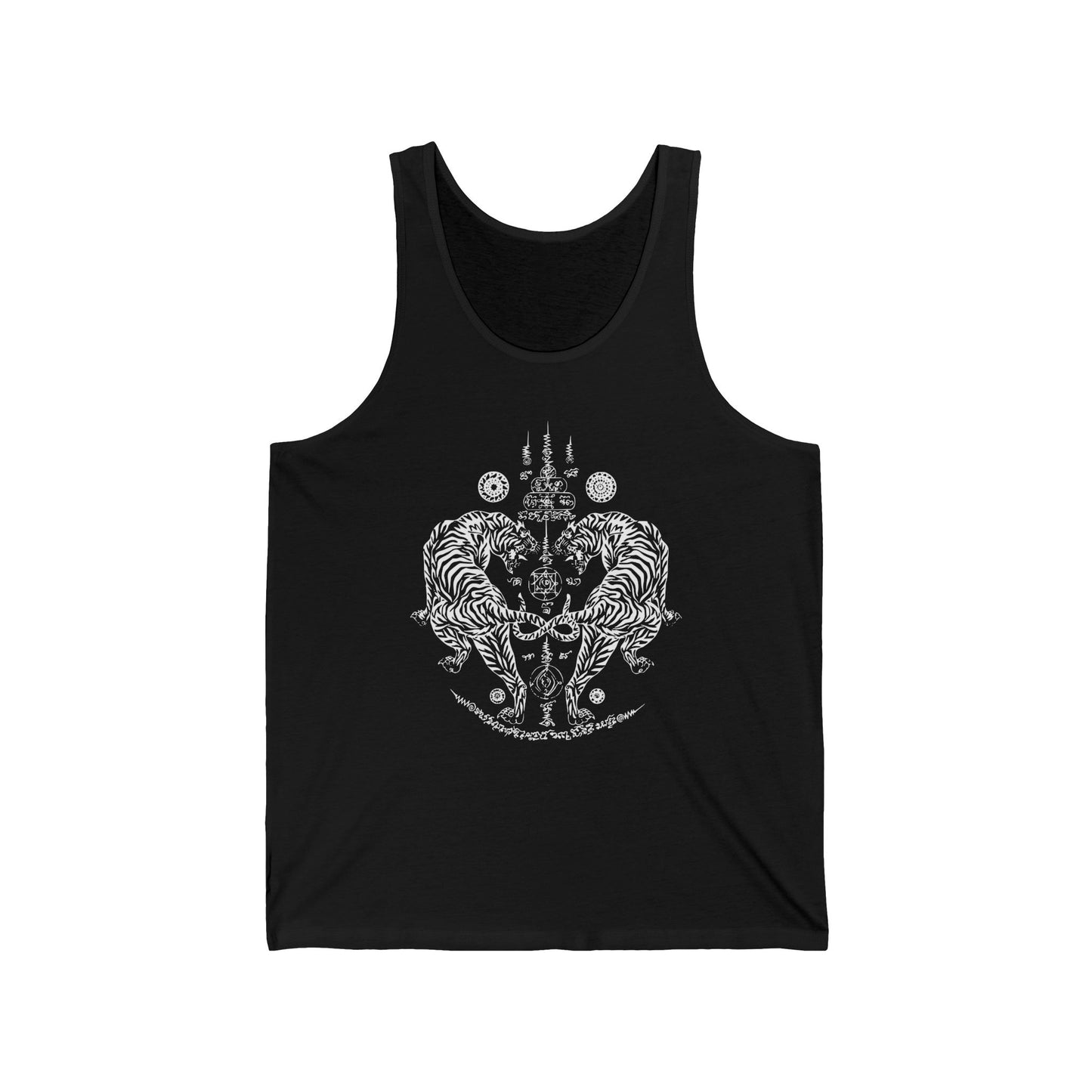 Sak Yant Twin Tigers Jersey Tank - Mistermuaythai
