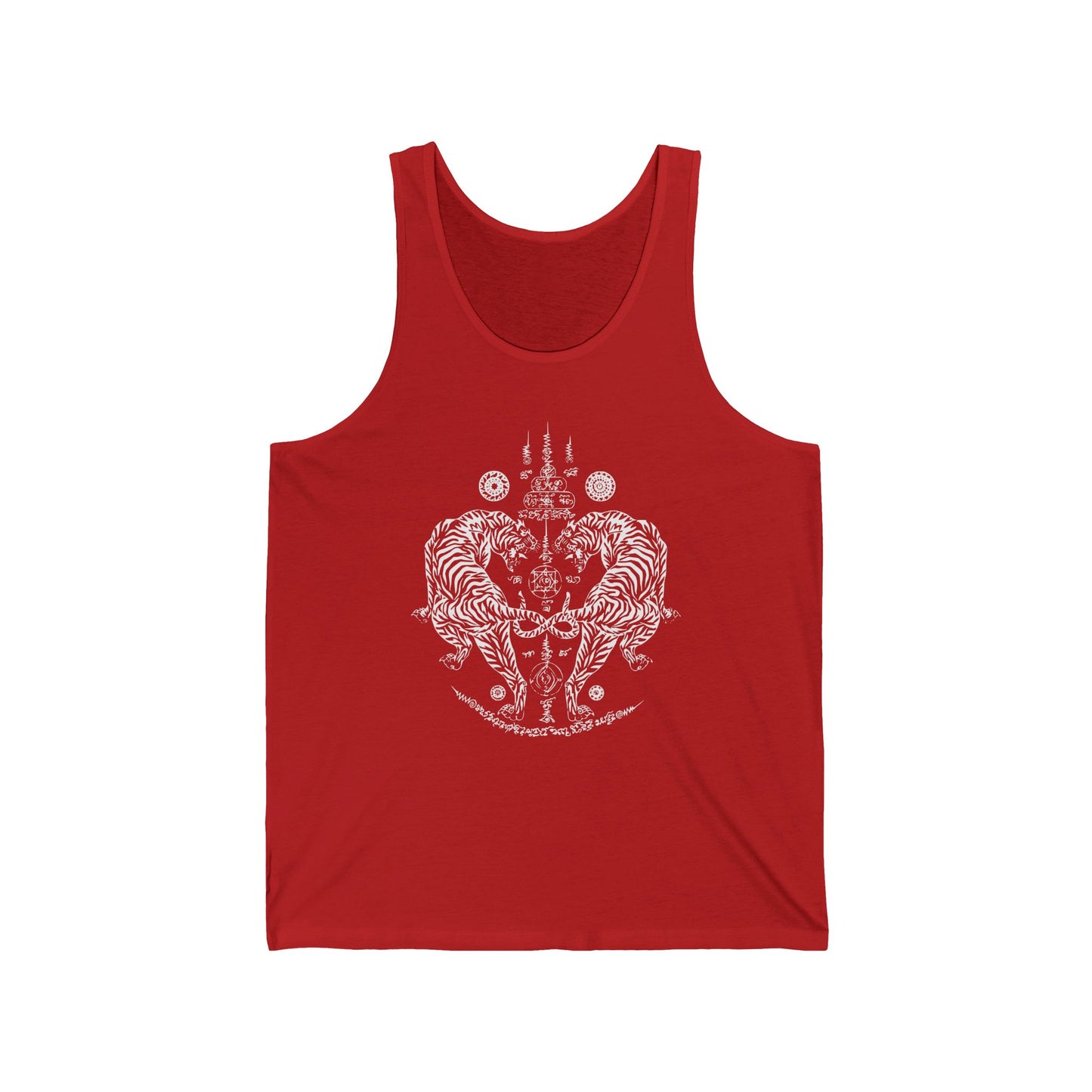 Sak Yant Twin Tigers Jersey Tank - Mistermuaythai