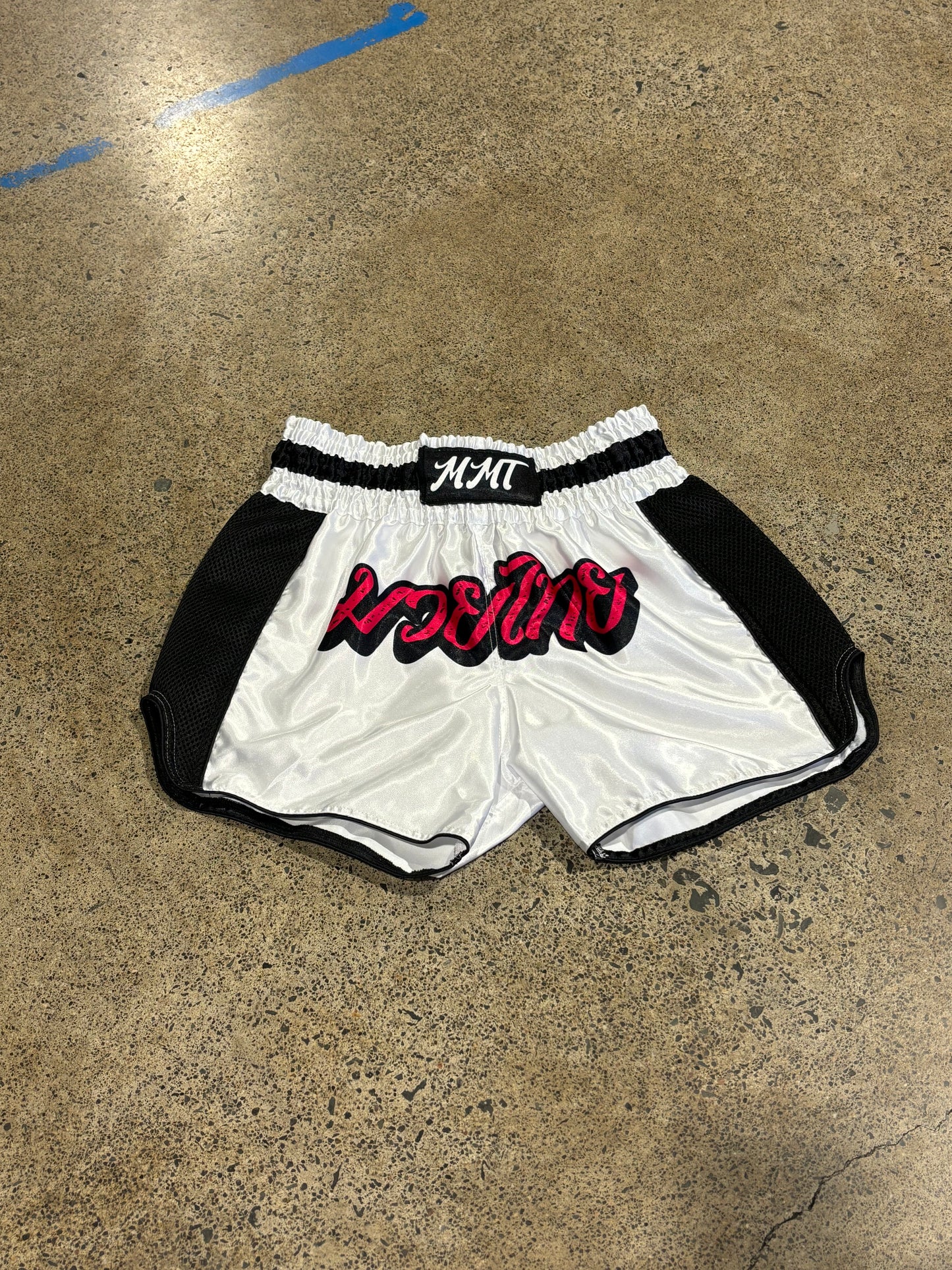MMT White Muay Thai Short - Mistermuaythai