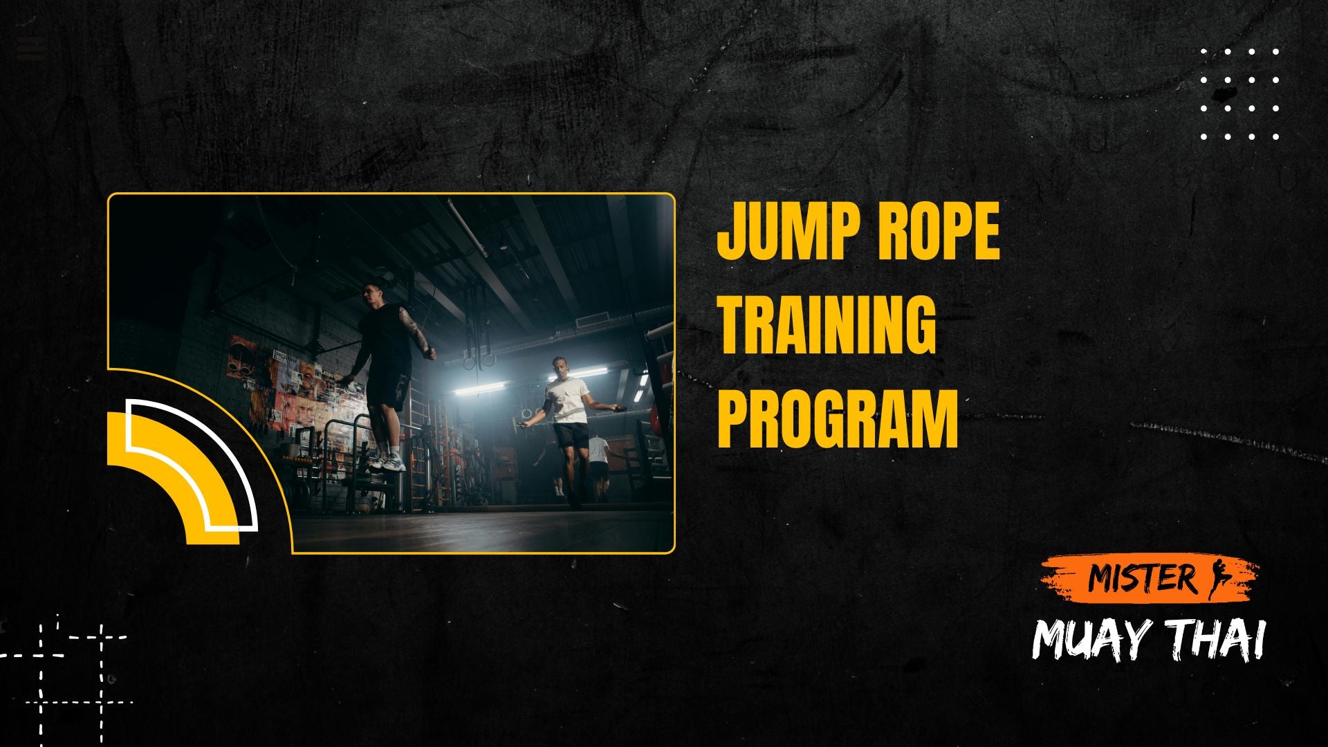 Jump Rope Training Program - Mistermuaythai